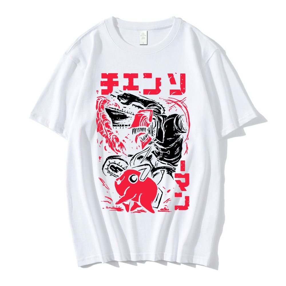 Denji and Pochita Chainsaw Man Graphic T-Shirt