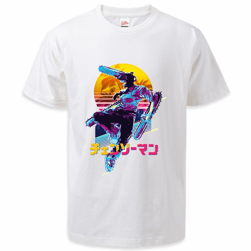 Denji Vapor Wave Chainsaw Man Shirt