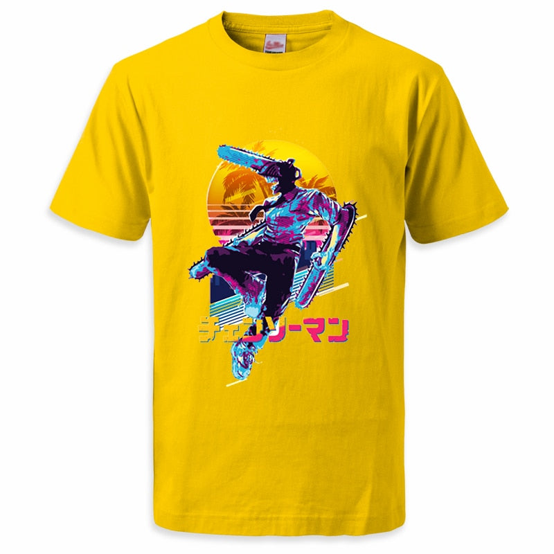 Denji Vapor Wave Chainsaw Man Shirt