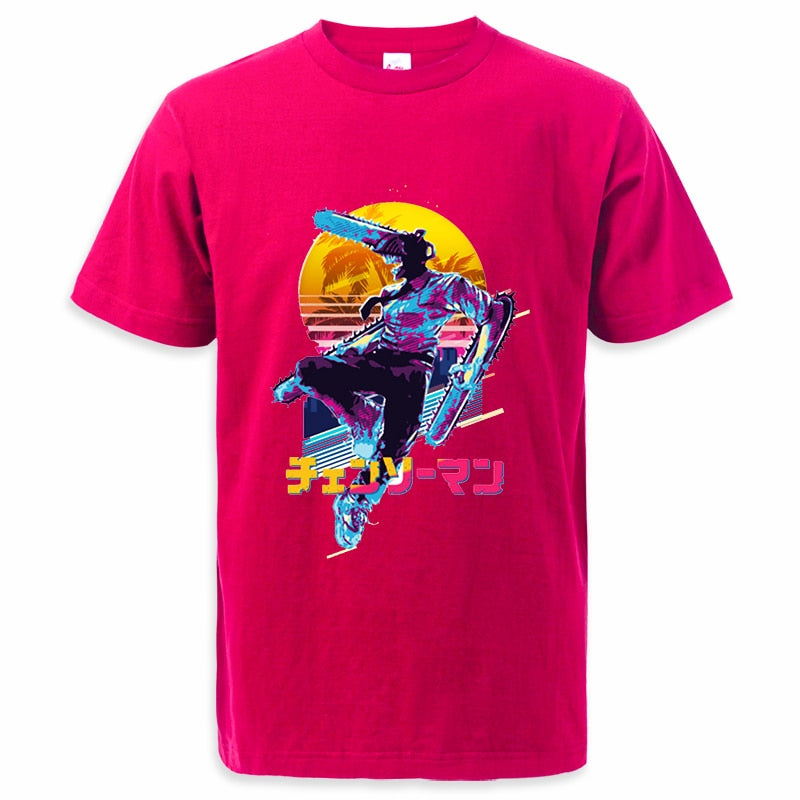 Denji Vapor Wave Chainsaw Man Shirt