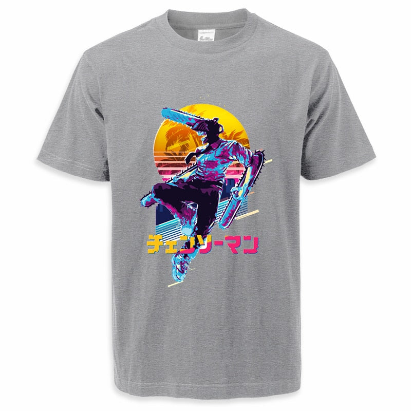 Denji Vapor Wave Chainsaw Man Shirt