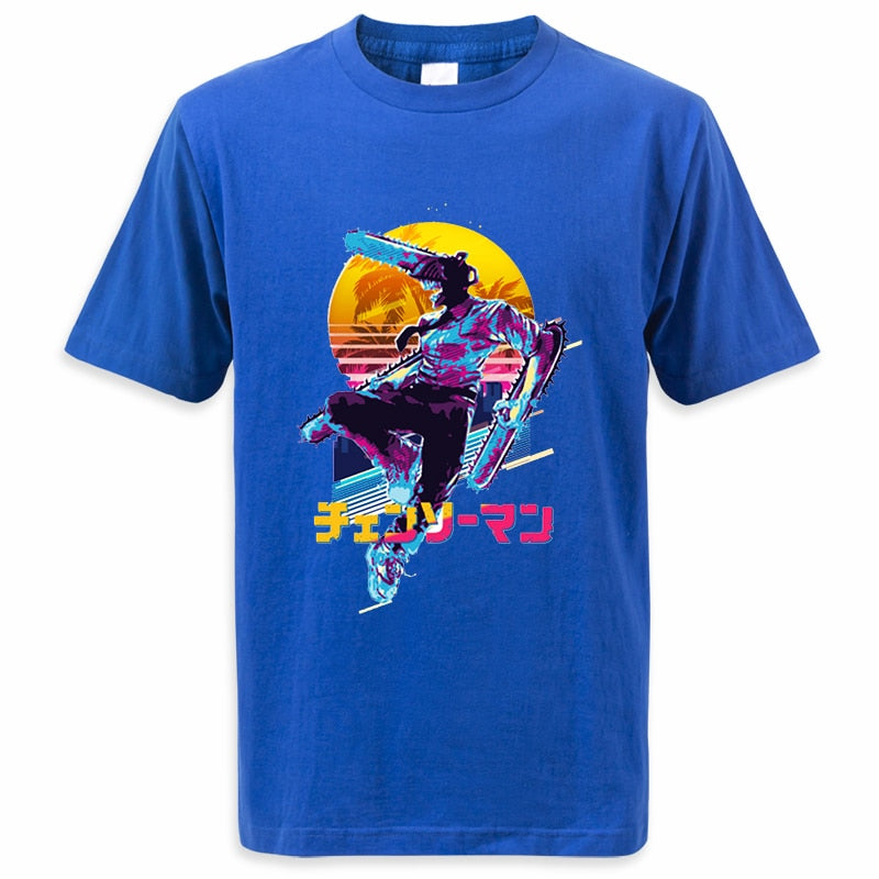 Denji Vapor Wave Chainsaw Man Shirt